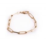 Extra Large Solid Paperclip Chain Bracelet in 14K Yellow Gold