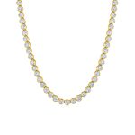 Bezel Riviera Necklace in 18K Yellow Gold