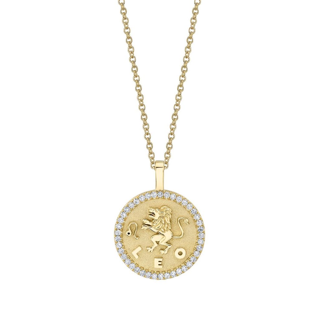 Small Yellow Gold Zodiac Pendant