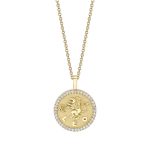 Small Yellow Gold Zodiac Pendant