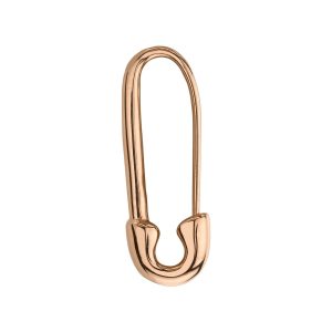 Single Safety Pin Earring in 18K Rose Gold