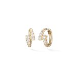 Full Dimaond Lola Huggie Hoops in 18K Yellow Gold