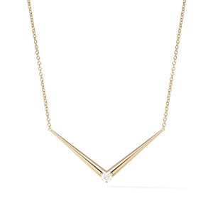 Aria V Necklace in 18K Yellow Gold